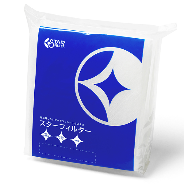 市販の使い捨てレンジフードフィルター「スターフィルター」